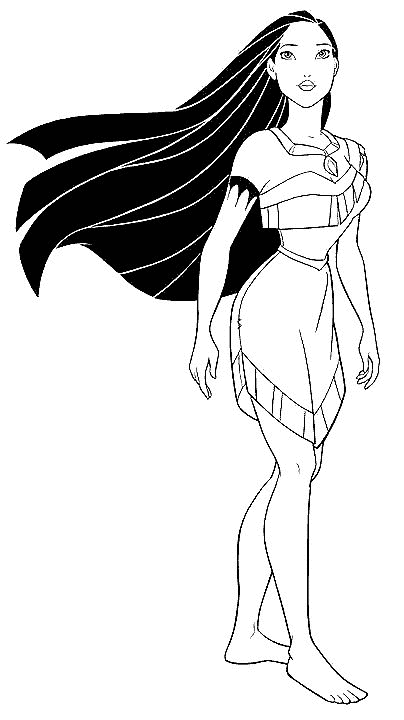 Plansa de colorat cu Pocahontas 39 33